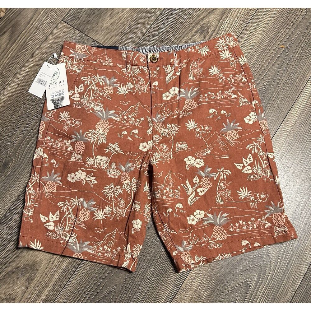 Jachs New York Shorts Mens 31 Bleecker Fit Floral Palms NWT